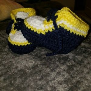 Handmade Crochet Wedge Baby Booties